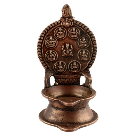 Handmade Ashtadhatu Deepalakshmi Oil Lamp